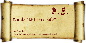 Maróthi Enikő névjegykártya